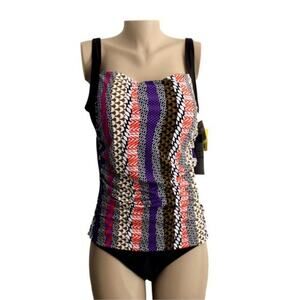Ceeb Mock Tankini One Piece Swimsuit C/D Cup Size 16